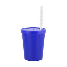 16 oz plastic stadium cup with lid and