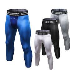 Mens Compression 3 4 Capri Shorts Baselayer Cool Dry Sports