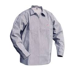 Ben Davis 11237 1 2 Zipper Long Sleeve Hickory Shirt