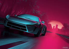 animated car live outrun loop gif hd