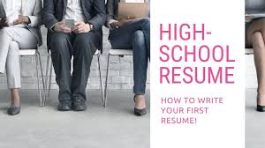 There are many tips on how to write a resume. High School Resume How To Write Your First Resume Plus Template Youtube