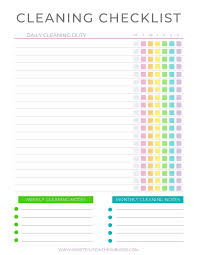 free printable cleaning planner a