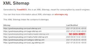 sitemap and indexing issue google