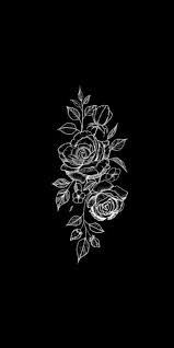 Rose, aesthetic, black, drawing, pretty ...