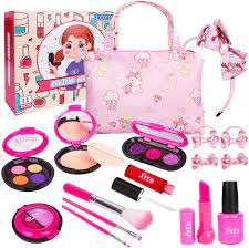 That's right, this kit has fake lipstick, fake eyeshadow, fake blushes and bronzers, fake mascara and even. Amazon Com Loyo Girls Pretend Play Makeup Sets Fake Make Up Kits With Cosmetic Bag For Little Girls Birthday Christmas Toy Makeup Set For Toddler Girls Age 3 4 5 Not Real Makeup