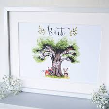 Personalised Illustrated Family Tree Art Print