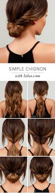 simple chignon hair tutorial