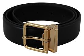 leather gold buckle cintura belt men