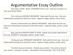 ppt argumentative essay outline powerpoint presentation id  argumentative essay outline start