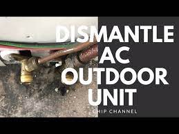dismantle air condition outdoor unit