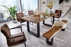Live edge slab dining table with steel base by live edge design inc. Modrest Taylor X Large Modern Live Edge Wood Dining Table