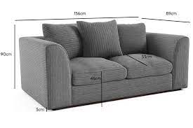 Byron Grey Fabric 2 Seater Sofa
