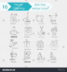 House Cleaning Thin Line Vector Icon Stock Vector Royalty Free