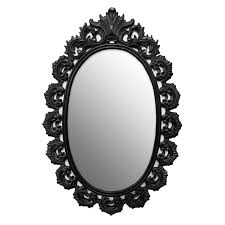 Black Ornate Oval Wall Mirror 24x36