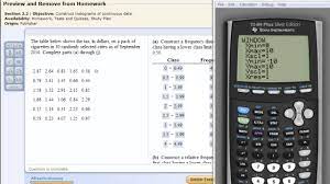 ti83 or ti84 calculator with raw data