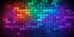 Neon Wall Background Stock Photos