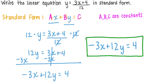 writing linear equations in standard