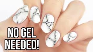 realistic white marble nails using