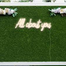 All About You Faux Neon Sign Wall Art