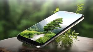 nature inspired 3d smartphone mockup
