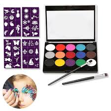15 color body painting face paint kit