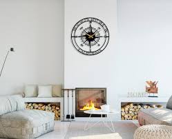 Personalized Compass Metal Wall Clock