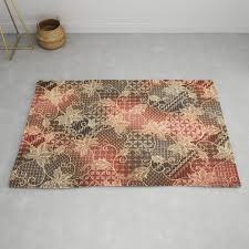 indonesian batik pattern rug