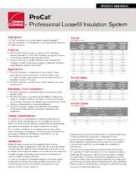 Procat Professional Loosefill Insulation System Owens