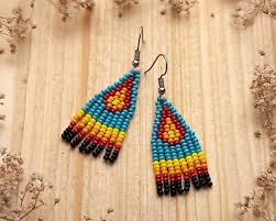 native american seed bead earrings