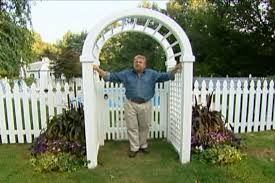 how to put up an arched garden arbor