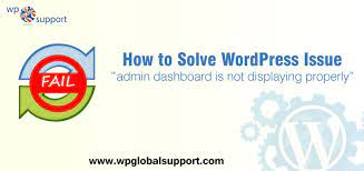 wordpress admin dashboard display