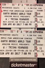 Tickets 2 Hard Tickets In Hand For Garth Brooks Trisha