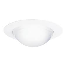 White Recessed Ceiling Light Dome Trim