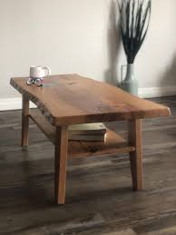 Rustic Live Edge Wood Coffee Table