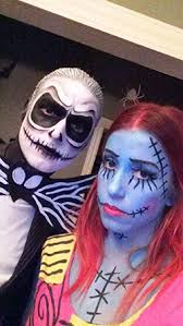 scary couple face paint jack