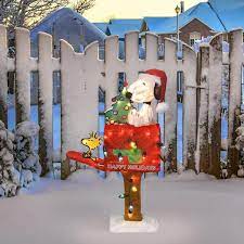 Peanuts 3d Pre Lit Led Yard Art Snoopy