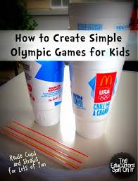 olympic inspired games with recycled cups