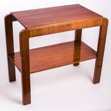 Art Deco Table In Solid Oak Poland