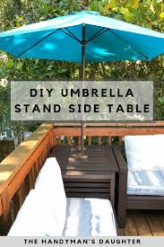diy umbrella stand side table the