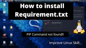 how to install requirement txt file in