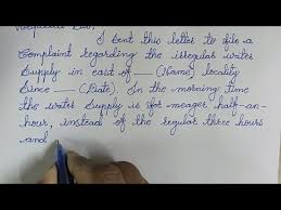 A formal letter is written for official purposes. How To Write Irregular Water Supply Complaint Letter Youtube