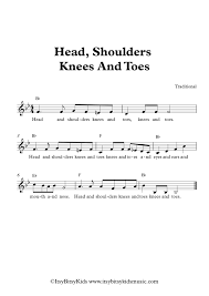 Here's another good one for the same song. Lead Sheet Head Shoulders Knees And Toes With Chords