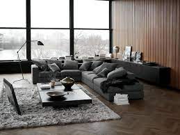dark gray sofa in the living room