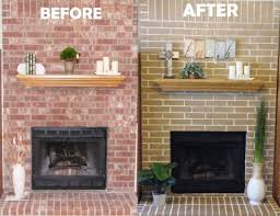 Painted Brick Fireplace Makeover Ideas