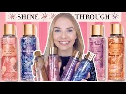 secret shine through body mists