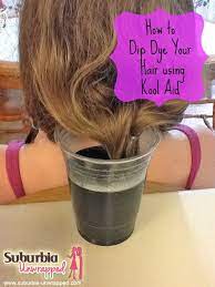 how to dip dye your hair using kool aid