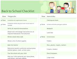 Microsoft Excel Lesson Plans For High School Checklist For Back To