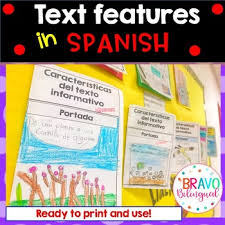 Text Features In Spanish Worksheets Teaching Resources Tpt