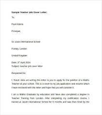 The below sample of application letters for the post of a teacher will serve as a template for writing your own application letter or cover letter for teaching position in any school. Sample Cover Letter For Teaching Teacher Job Template Abroad Hudsonradc