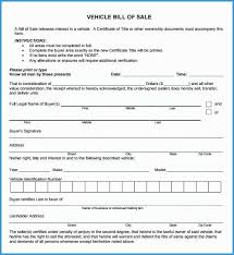 Free Vehicle Bill Of Sale Template Pdf Admirable Car Bill Sale